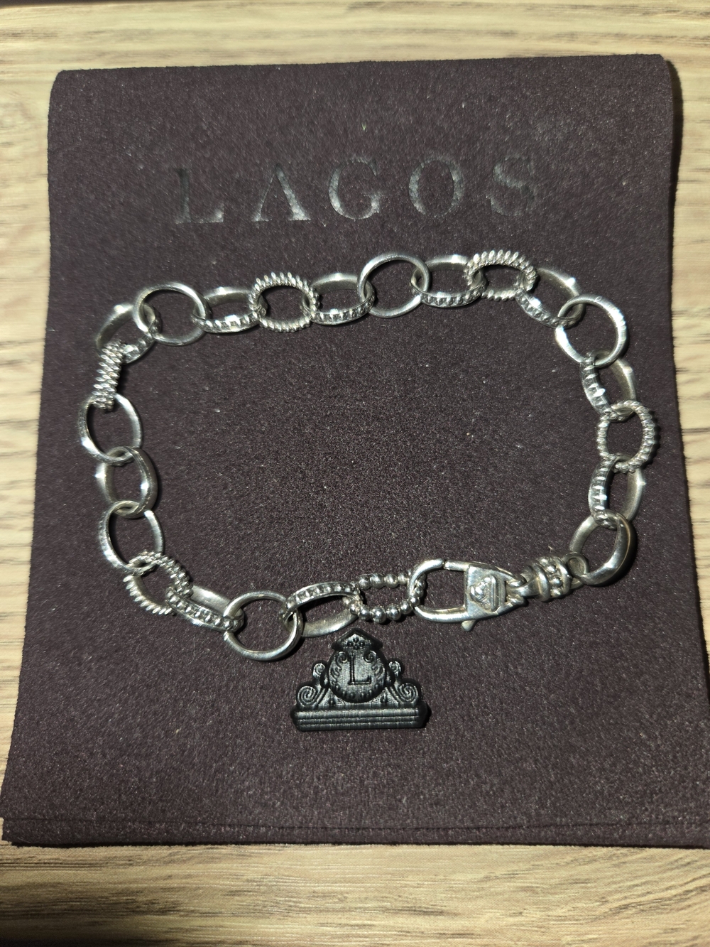 LAGOS Silver Link Charm Bracelet - Silver